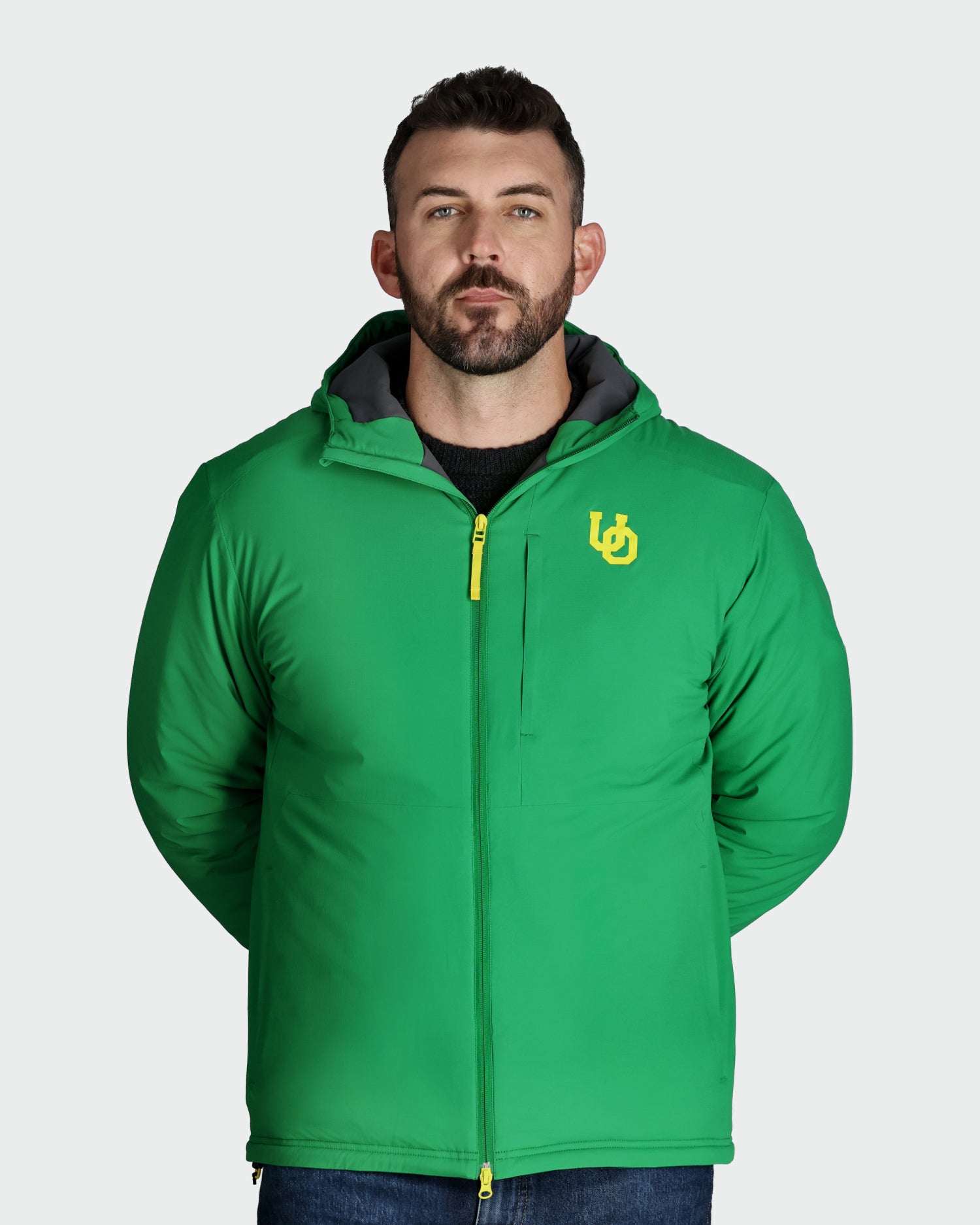 TJ Is 6’3”, wearing a size large.